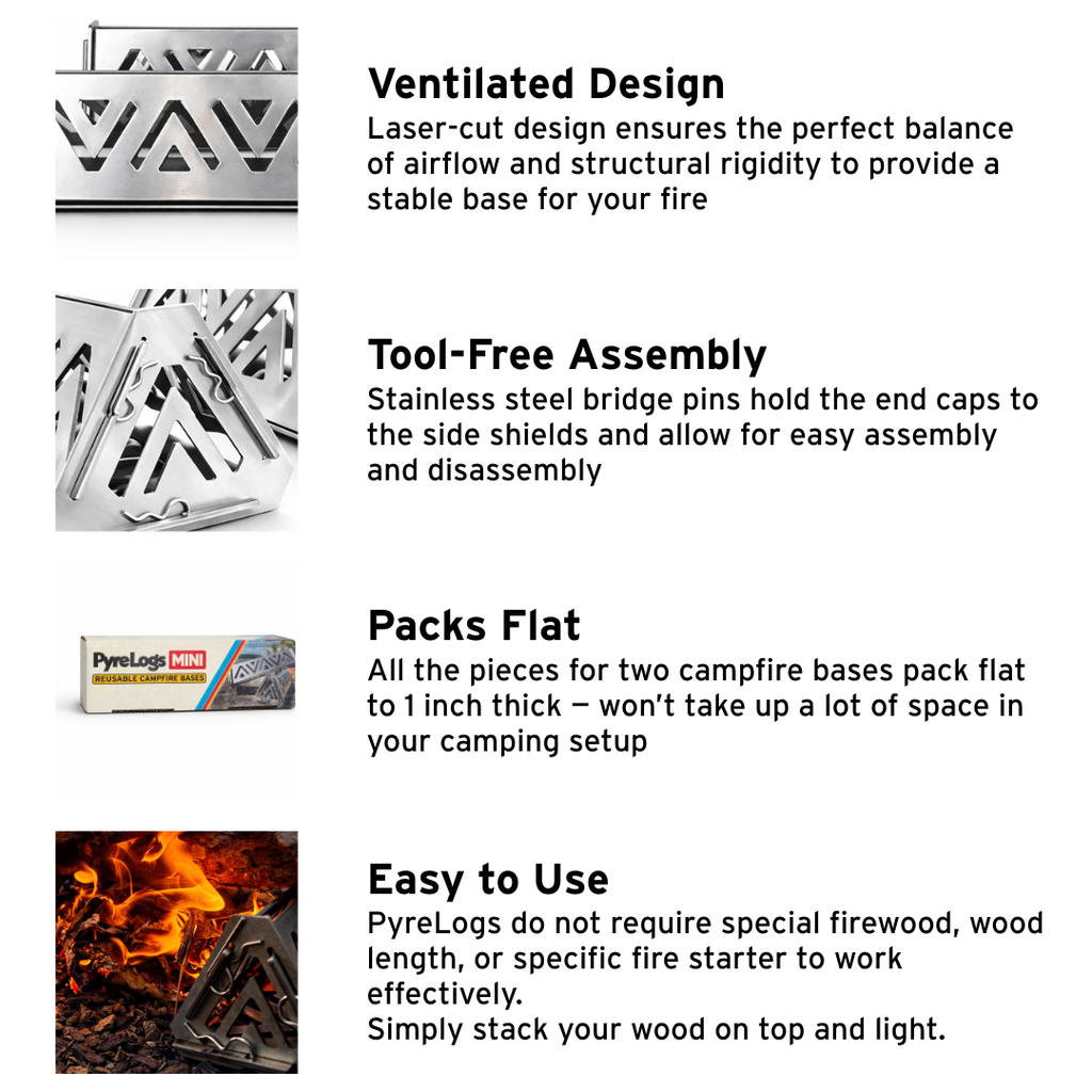 PyreLogs: Reusable Campfire Bases for Better Fires, Faster