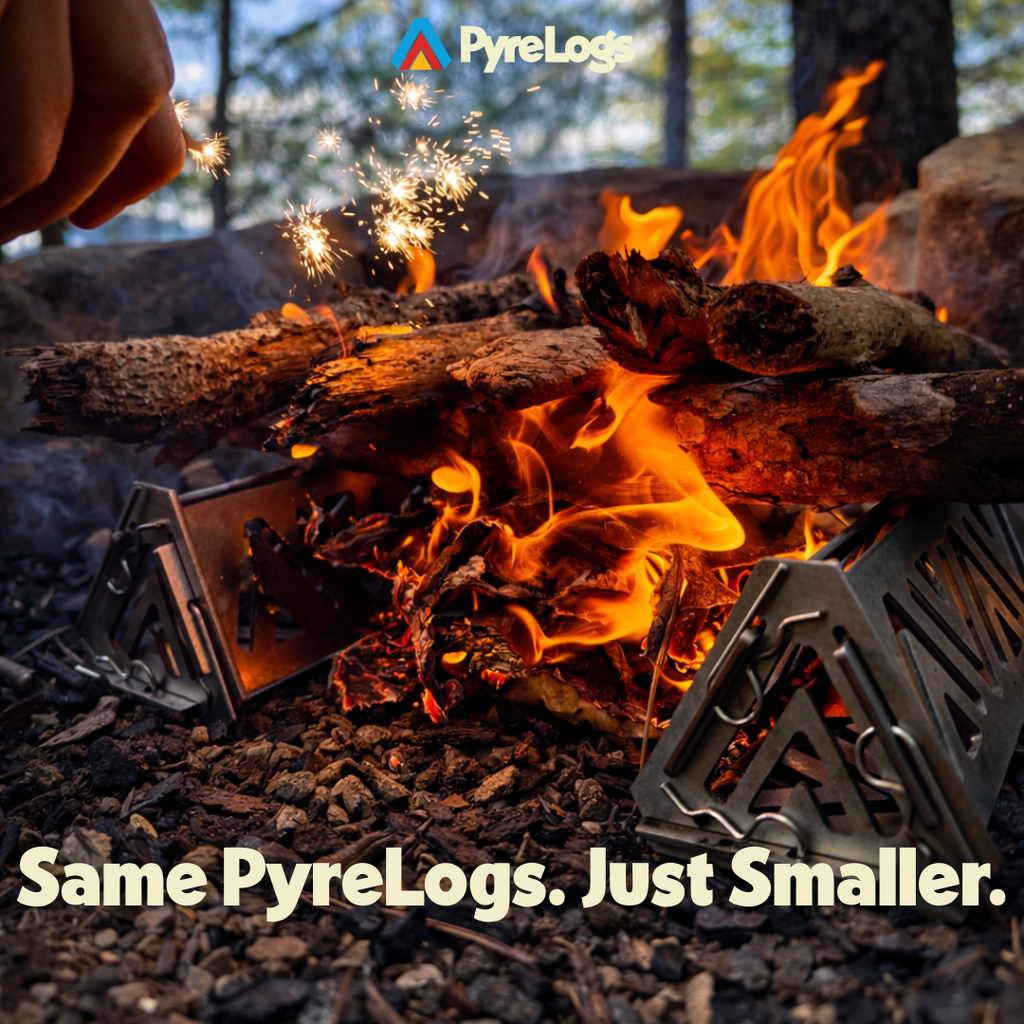 PyreLogs: Reusable Campfire Bases for Better Fires, Faster